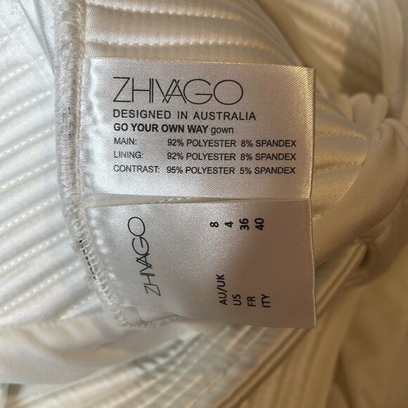 Zhivago Go On Your Own Way Long Sleeve Cutout White Maxi Gown Size 4 - Picture 11 of 11